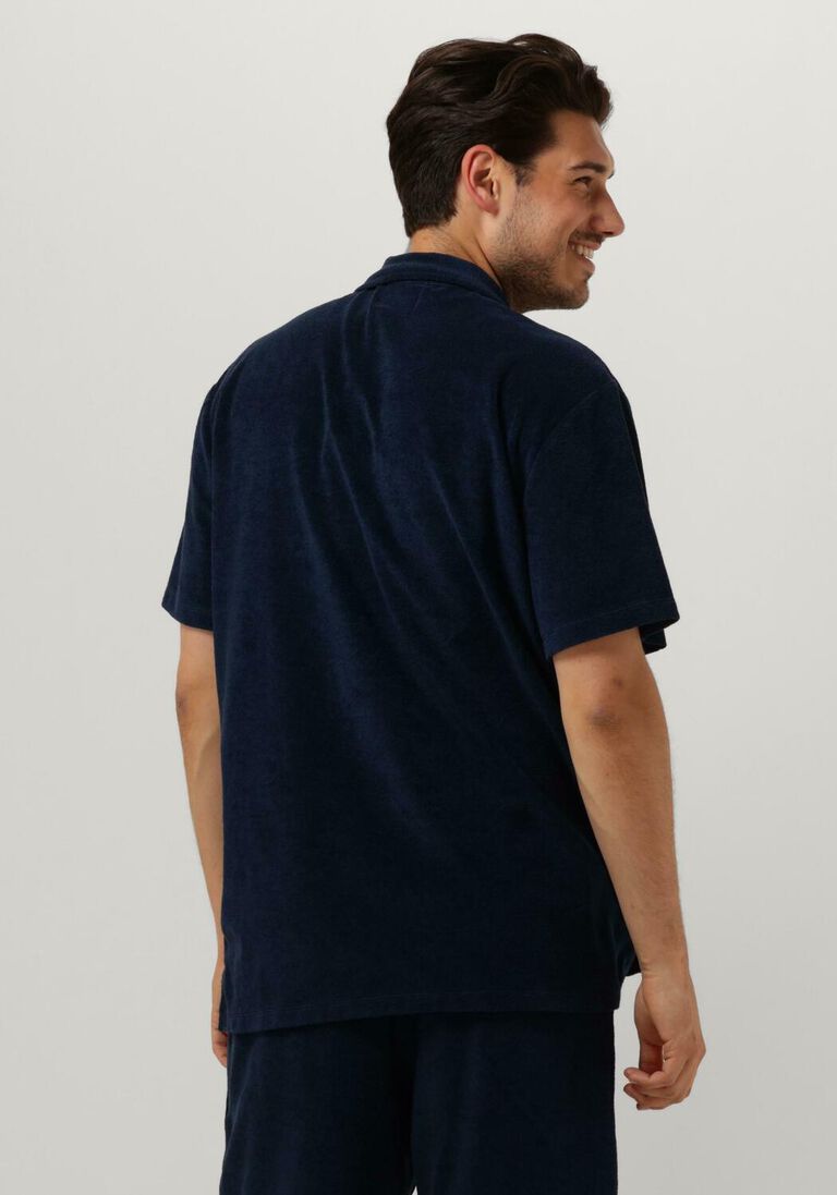 WOODBIRD donkerblauwe woodbird polo mays towel shirt