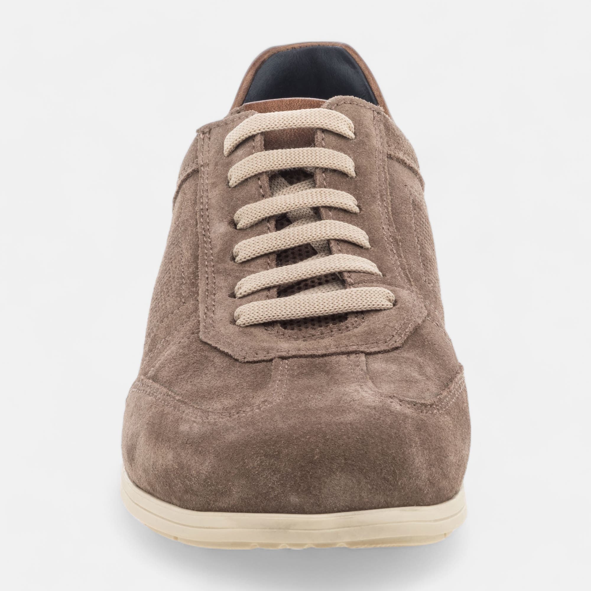Baskets basses Homme en cuir taupe