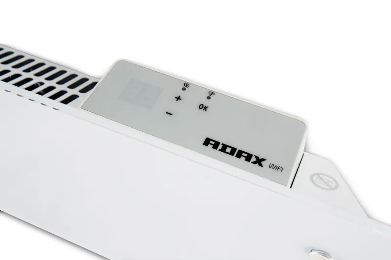 Adax Glas Varmeliste Clea L 08 KWT, 800W 230V med WiFi, hvid