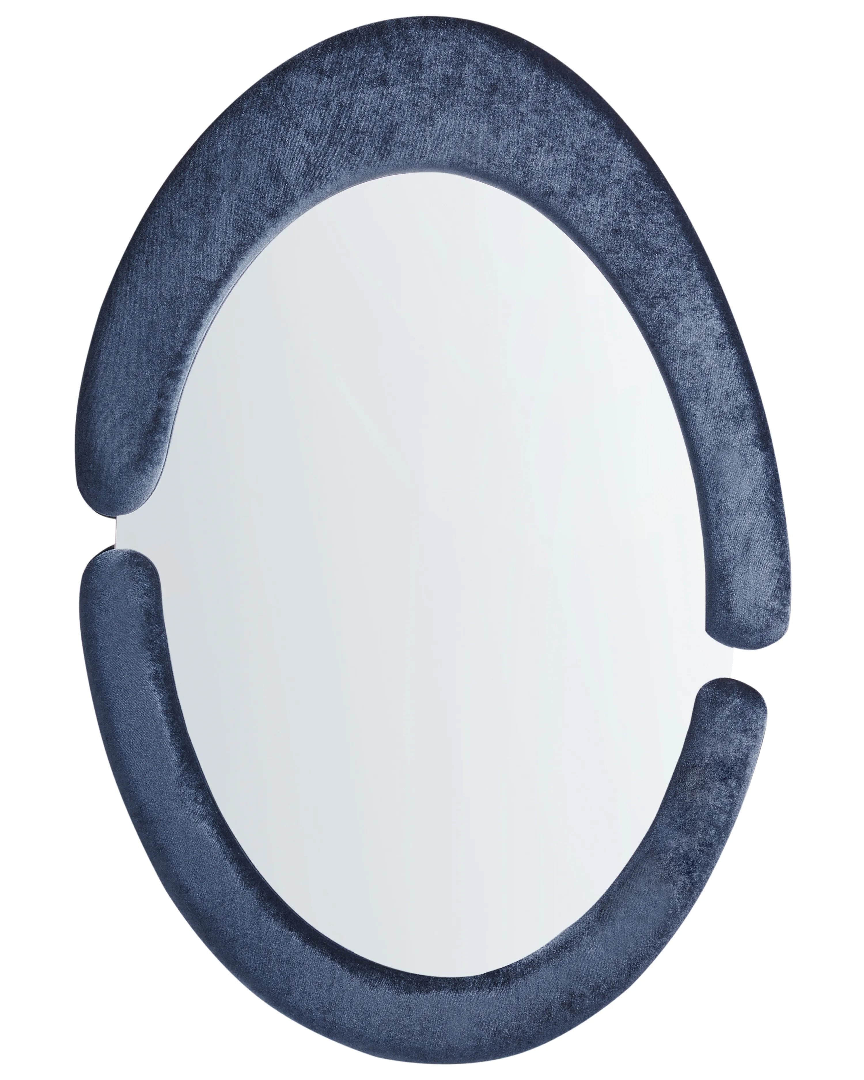 Wandspiegel MASSAY 53 cm 90 cm Fluweel Donkerblauw