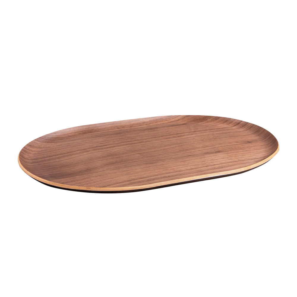Plateau ovale brun 40x25 cm Table passion