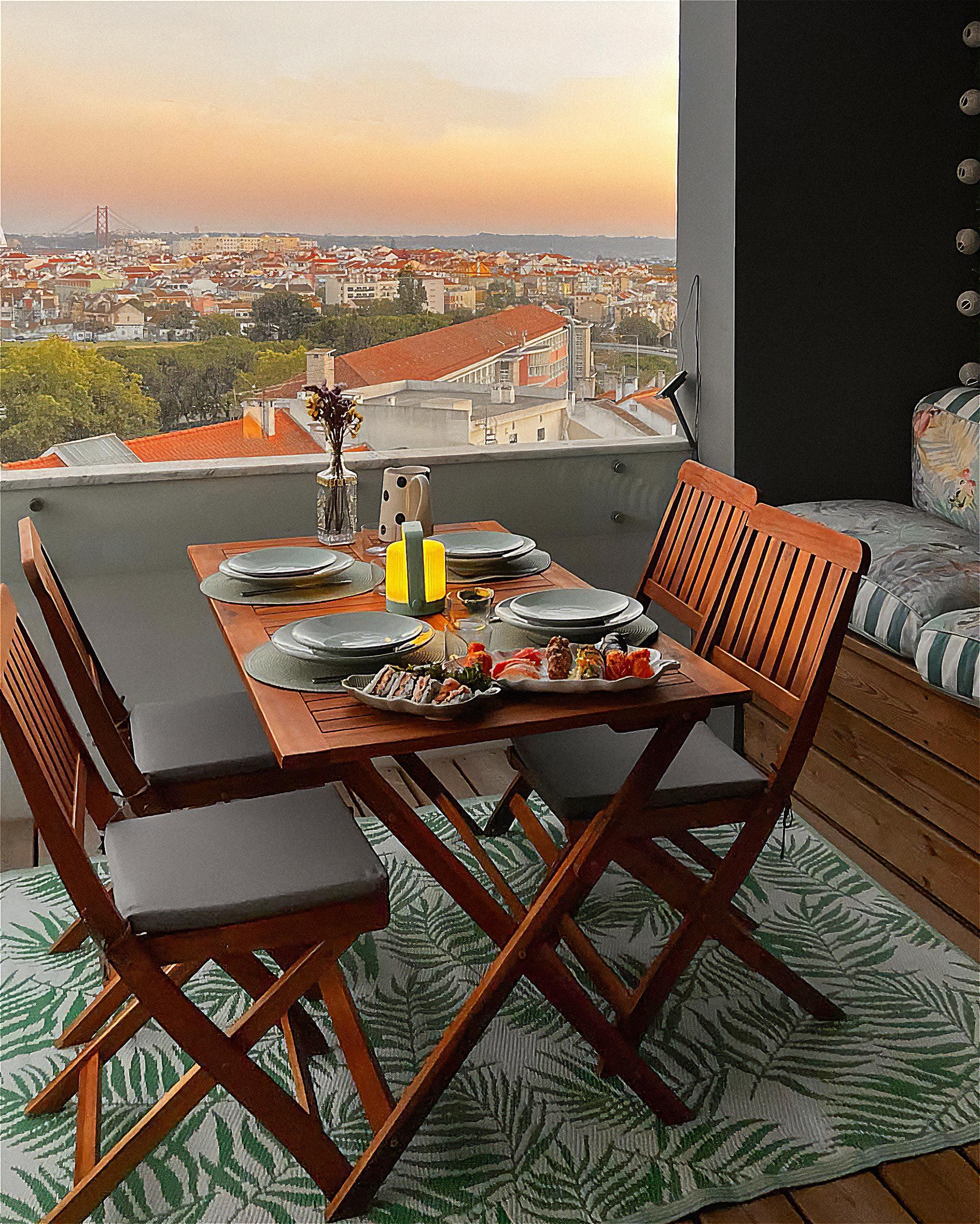 Set van 2 stoelen met zitkussen CENTO Acaciahout Bruin