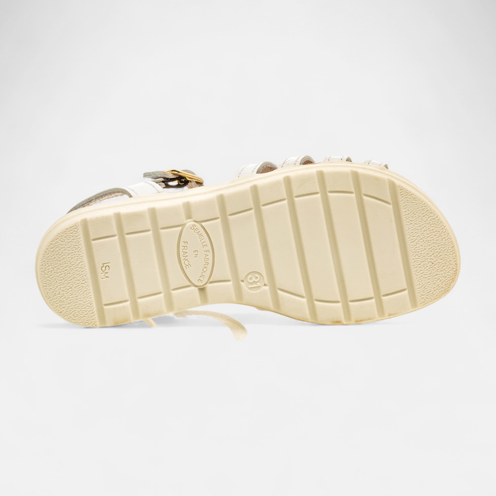 Sandales Fille en cuir blanc