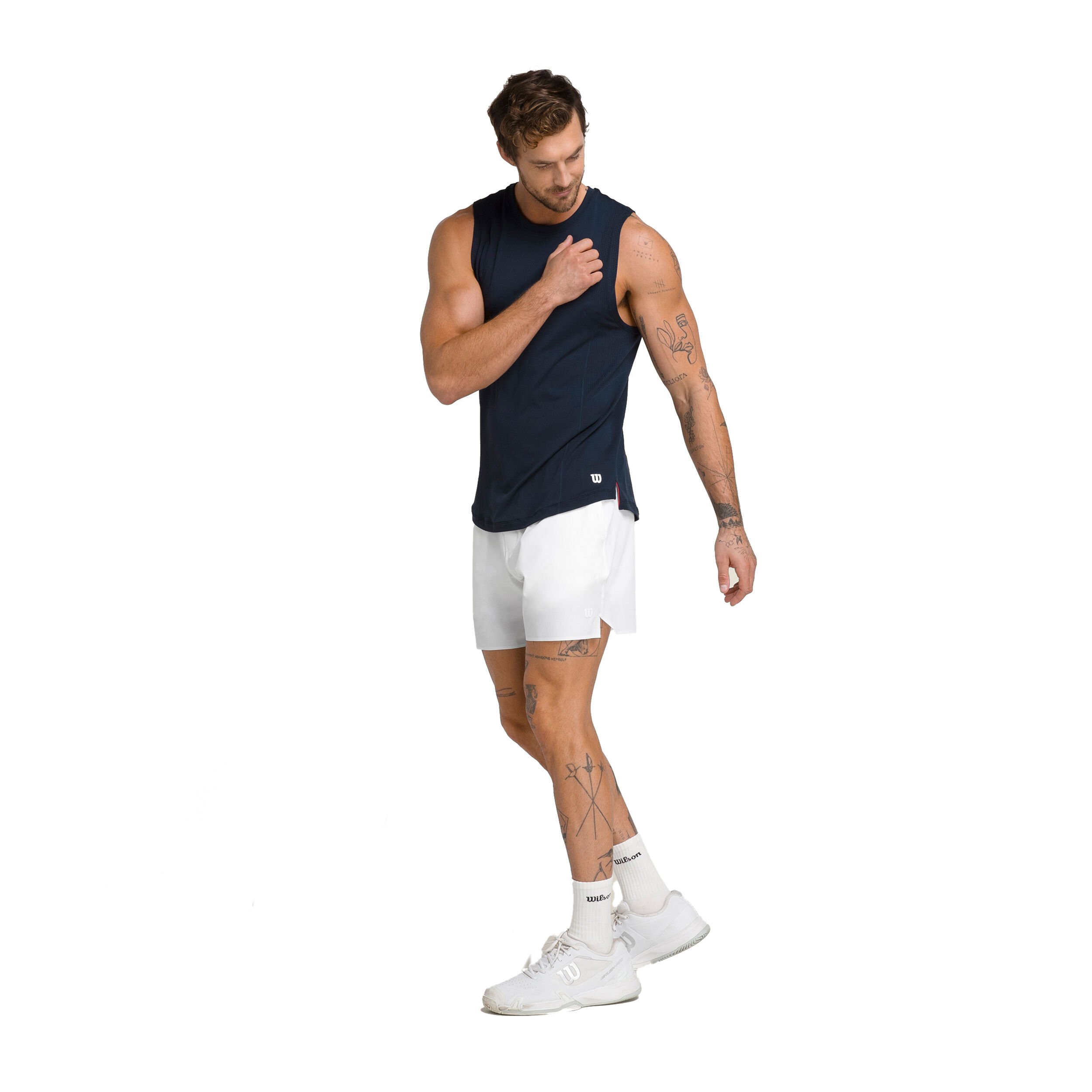 Wilson Tournament 7in Shorts Hommes - Blanc