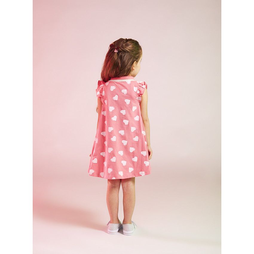 Robe polo en jersey imprimé pour fille - Multicolore