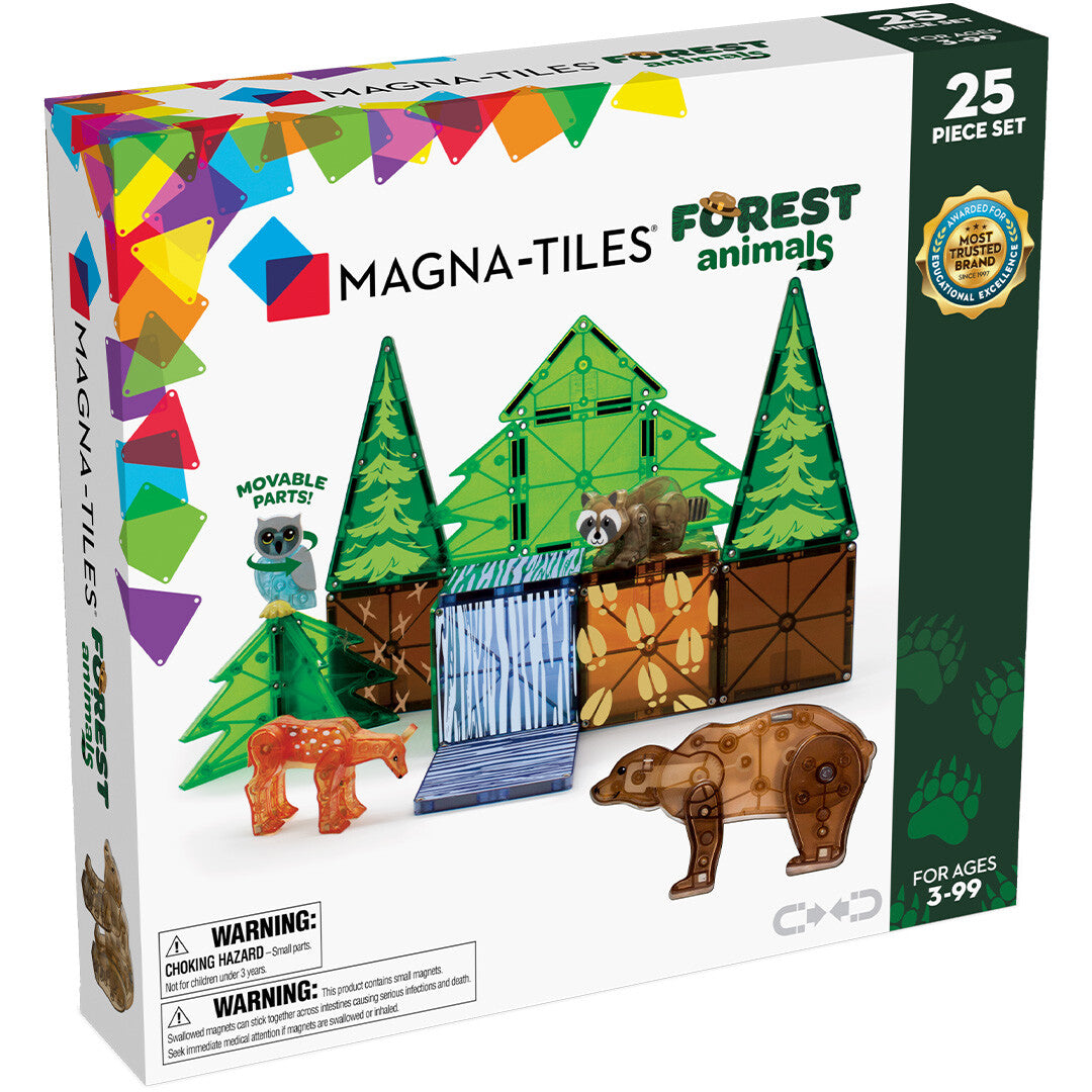 MAGNA-TILES forest animals - 25st | ilovespeelgeod.nl
