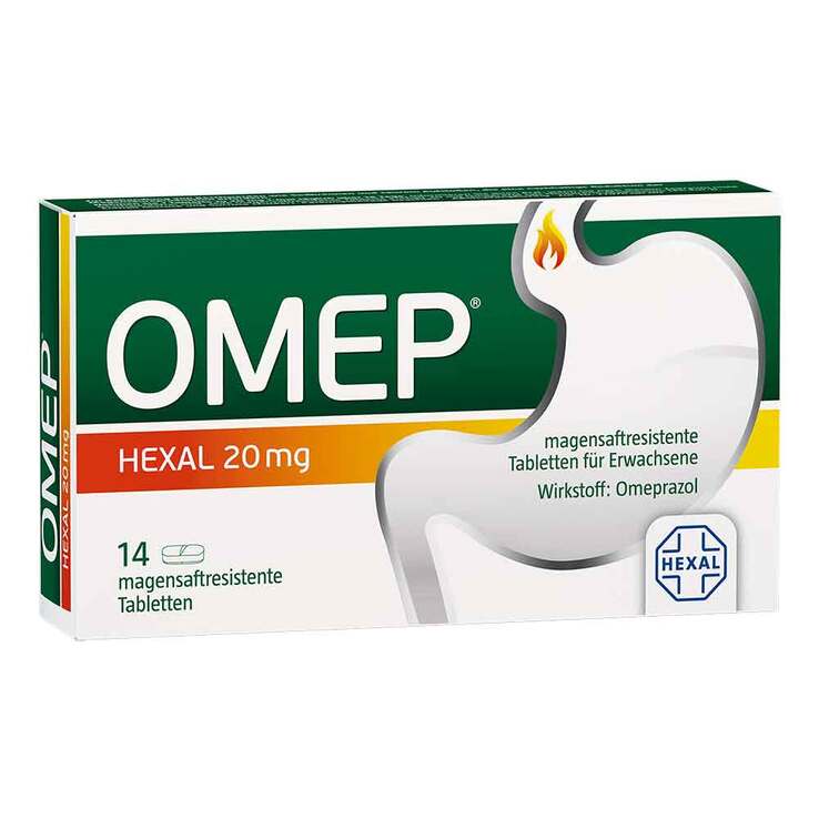 Omep Hexal 20 mg magensaftresistente Tabletten, 14 St