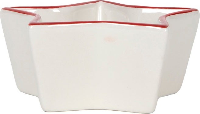 Schaal ster met Gingerhuis wit 12 x 11,5 x 5,3 cm