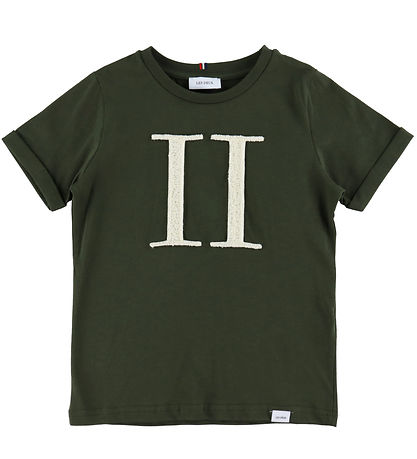 Les Deux T-Shirt - Zugabe Bouclé - Forest Green/Ivory