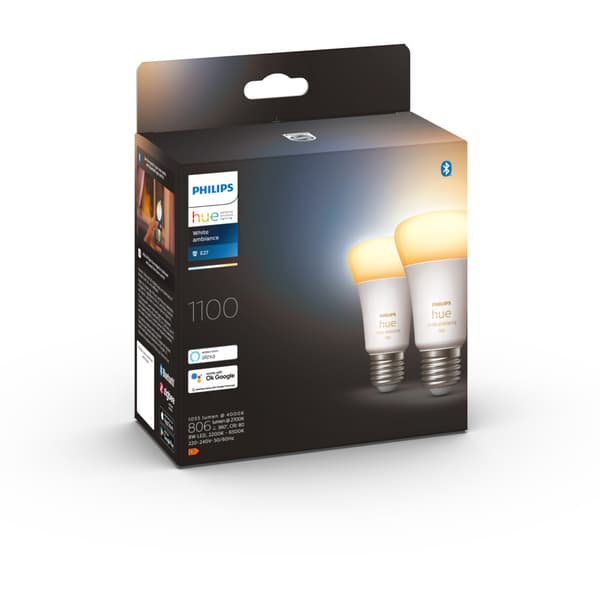 Philips Hue WA Lyskilde 8W A60 E27 2pk