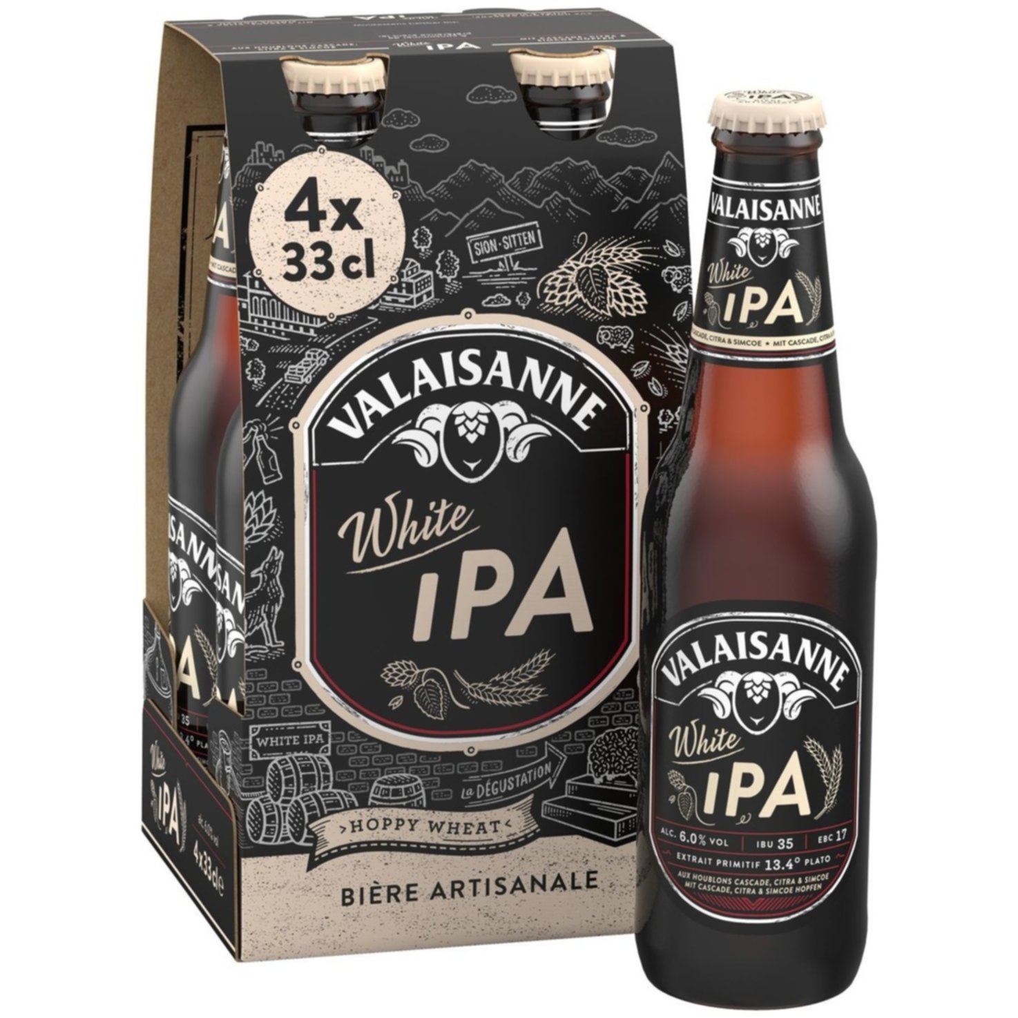 Valaisanne White IPA Bier 4x33cl -132cl