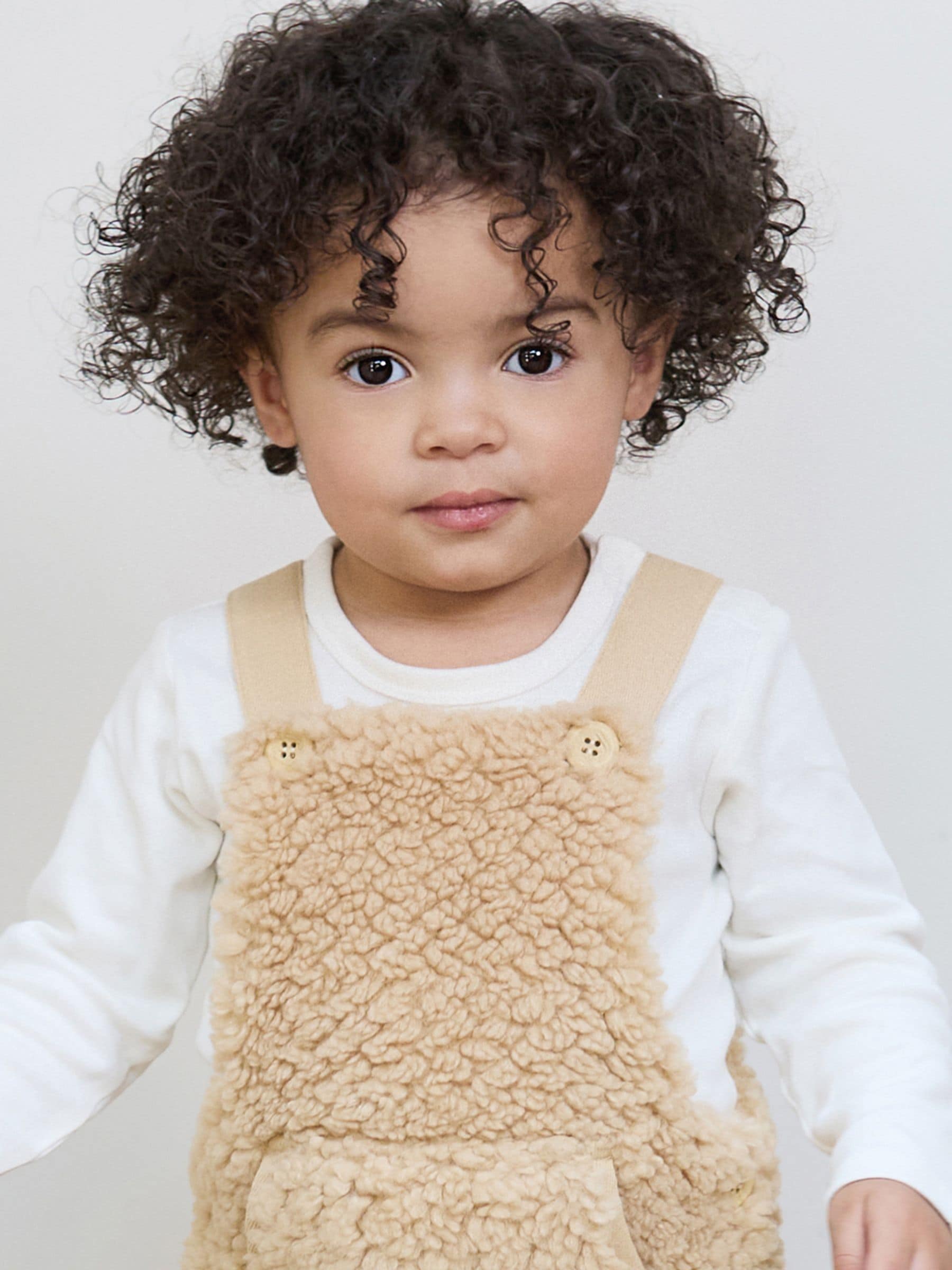 Natuurlijk - The Little Tailor - Set van dikke tuinbroek van sherpafleece en body voor baby's