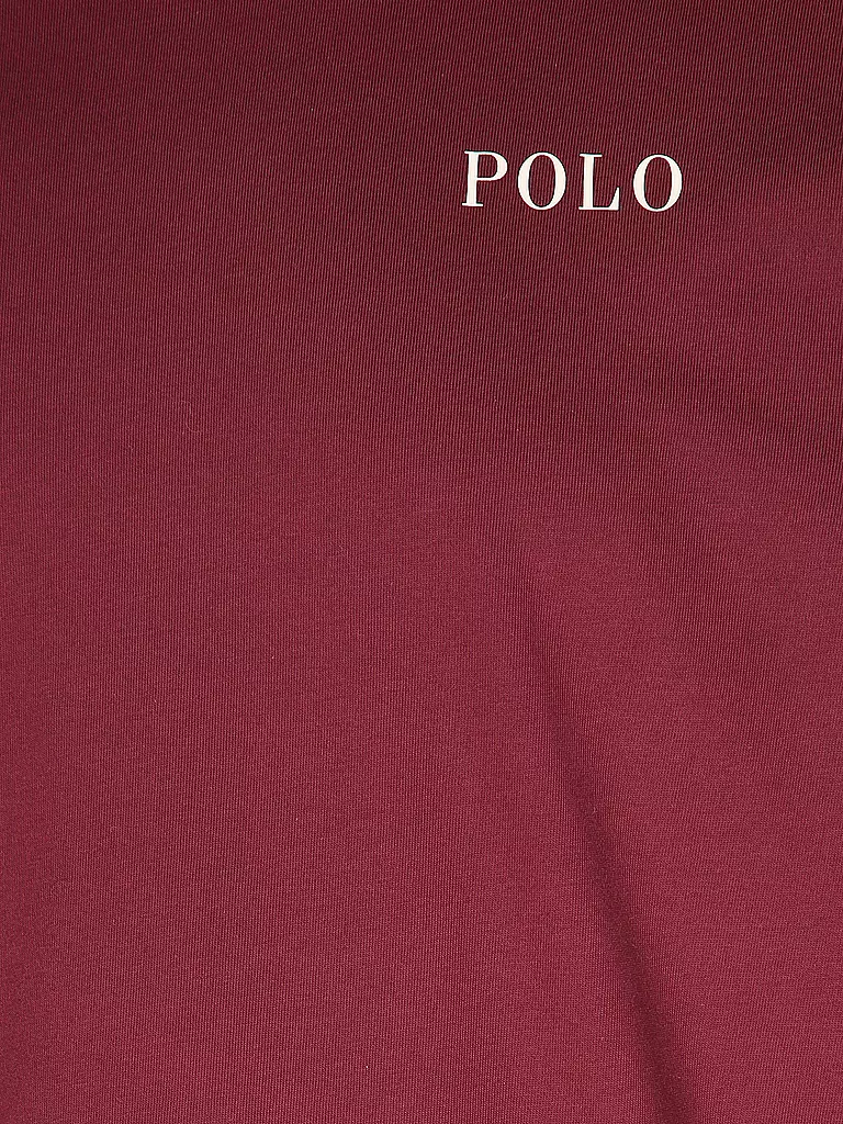 POLO RALPH LAUREN Pyjama Langarmshirt dunkelrot