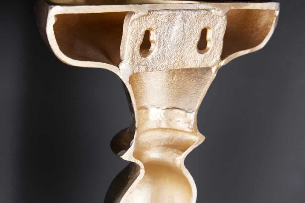Barock Wandkonsole SCALA 60cm gold Metall Wandregal handmade Wanddekoration