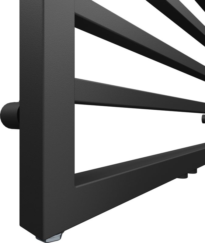 Vipera - Listona - Enkele Handdoekradiator - Mat Zwart - 180 x 50 cm - Elektrisch en CV Mogelijk