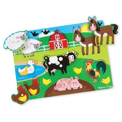 Melissa & Doug Knottepuslespill Bondegårdsdyr 8 Brikker