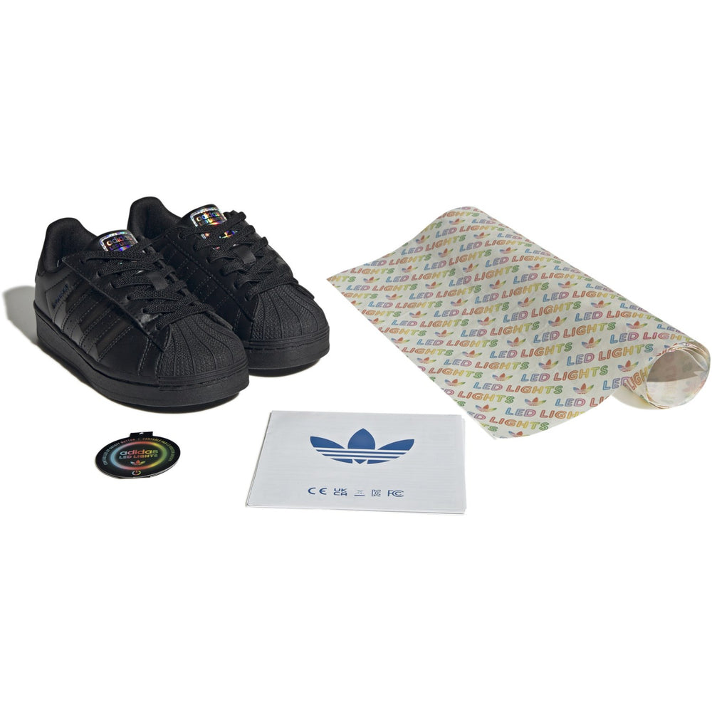 Køb adidas Originals Core Black/Core Black/Preloved Violet Superstar Led Lights Cf El C Sneakers