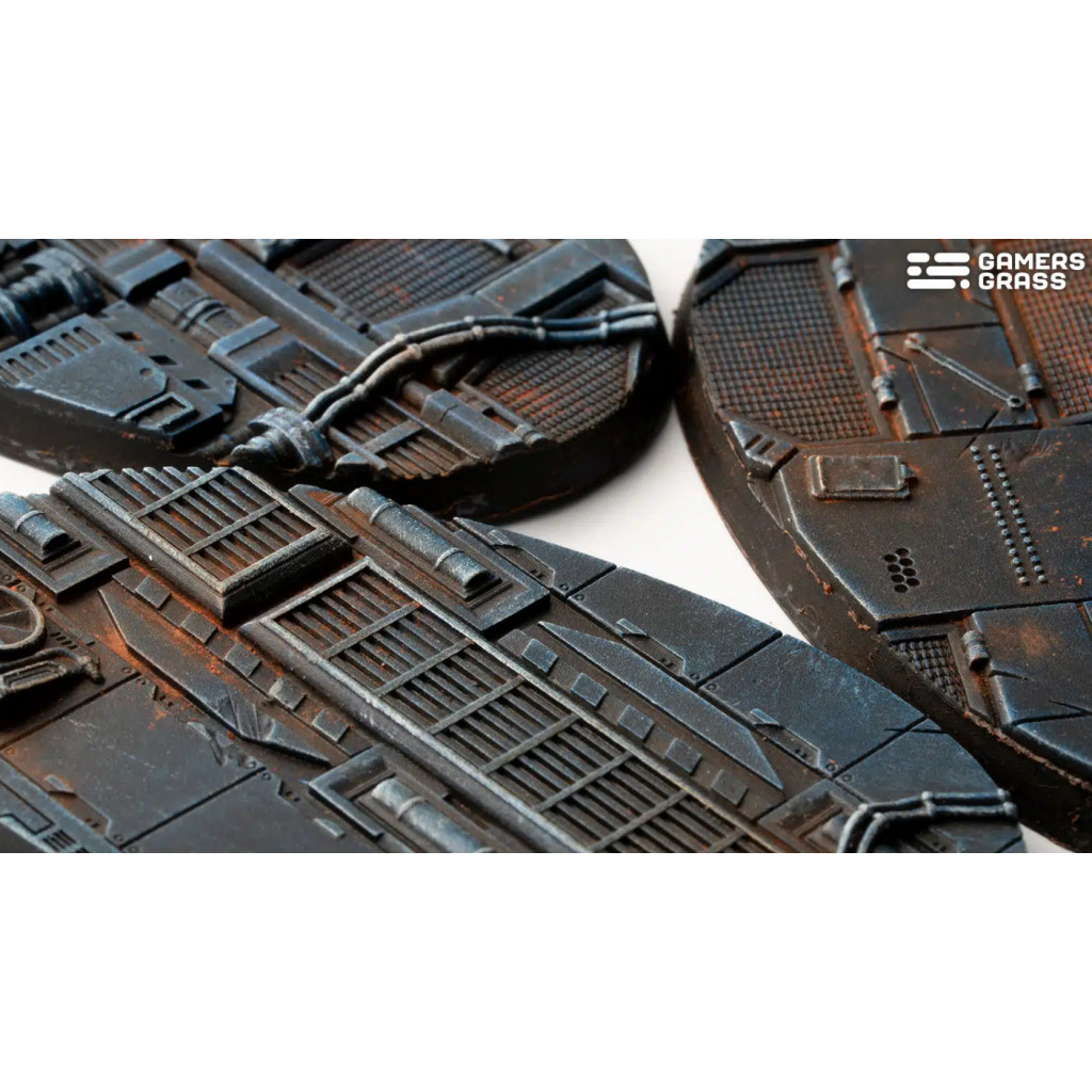 Spaceship Corridor Bases, Oval 75mm (x3)