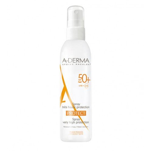 A-Derma Protect Spray Solar Corpo SPF50  pele frágil ao sol 200ml