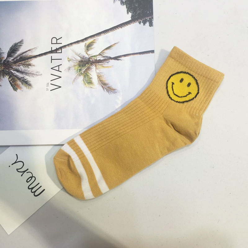 Dute - Smiley Face Enkelsokken
