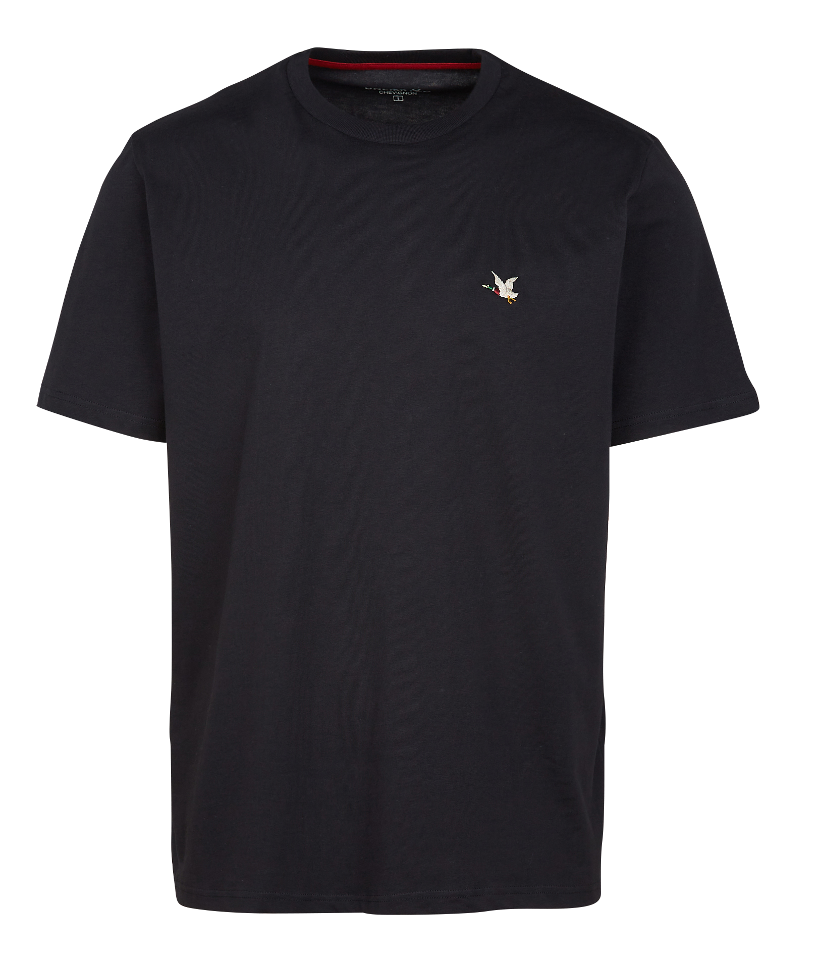 NEW T-TOG'S - Tee-shirt droit col rond brodé en coton | Noir