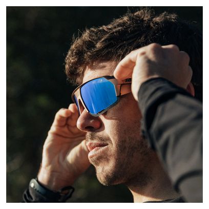 Lunettes 100% - Norvik Chrome Cuivré Mat Verres Miroir Multicouche bleu