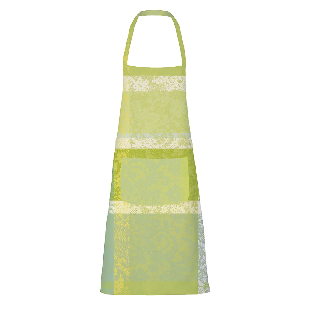Tablier enduit imperméable pur coton vert 75x85 Garnier Thiebaut