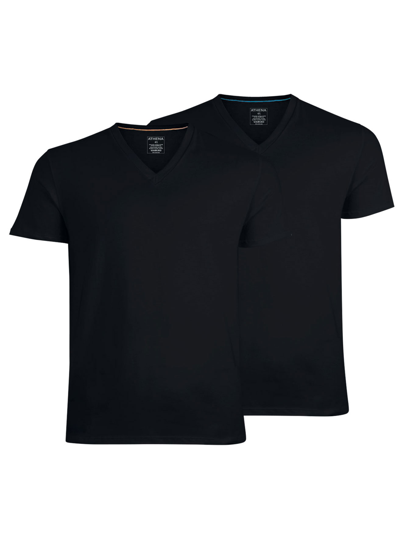 Lot 2 tee-shirts col V homme Easy Color