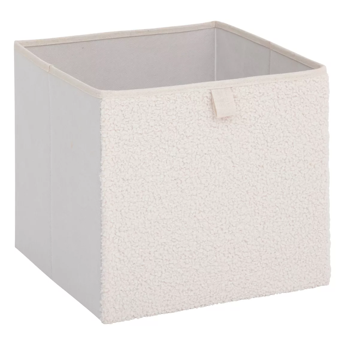 Panier de rangement (31 x 31 cm) Bouclette Blanc