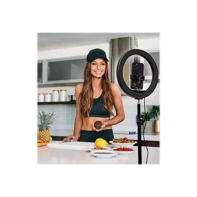Bigben Vlogging XL - kit d'accessoires contenant un trépied téléscopique, un flash et un support smartphone