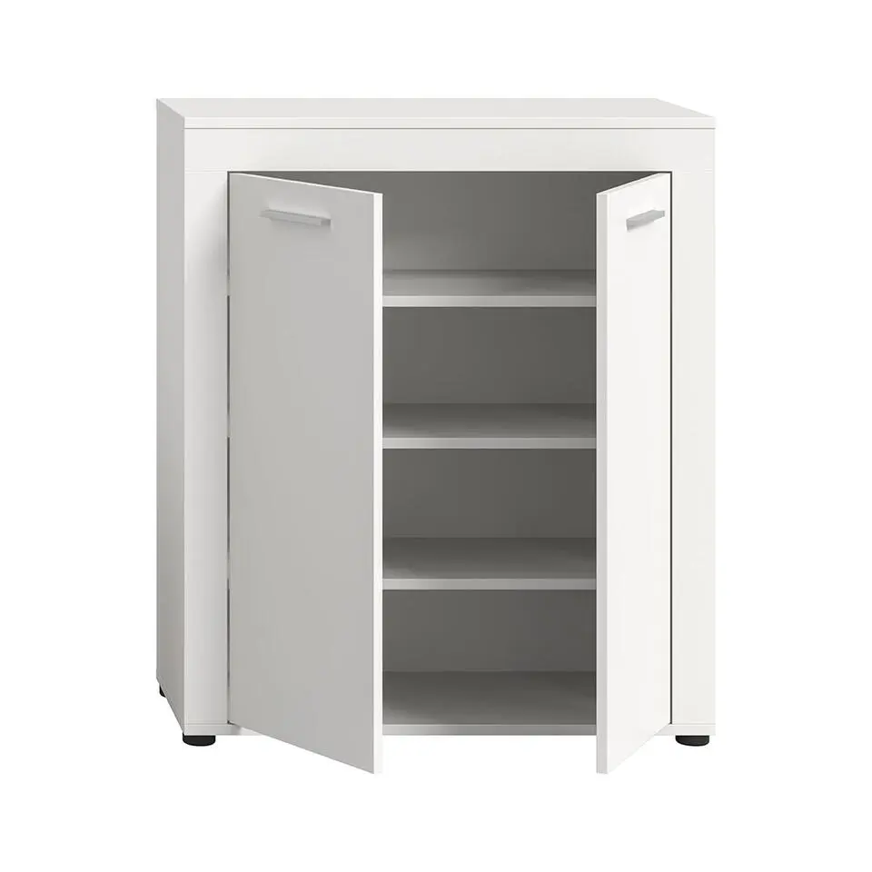 Hioshop Jam schoenenkast 2 deuren wit