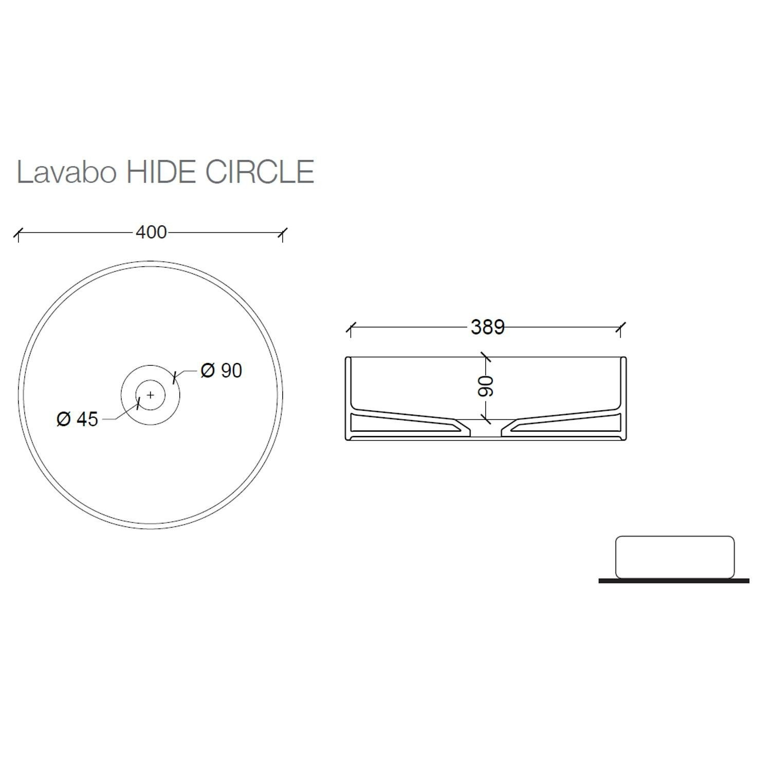 Salenzi Hide Circle opbouw wastafel waskom mat legergroen 40x12cm