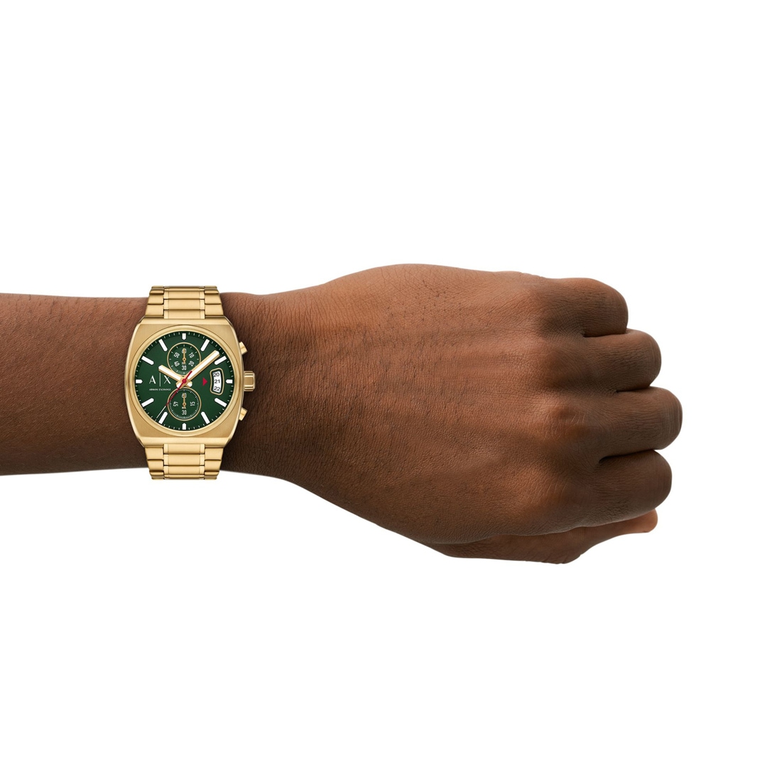 Armani Exchange Oliver Chronograph Goldig / Grün
