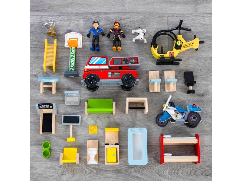 Kid Kraft Puppenhaus Everyday Heroes Holzspielset für Alltagshelden
