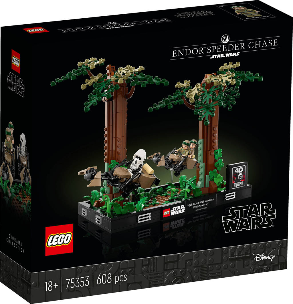 Mooie doos lego!Endor™ speederachtervolging diorama 75353