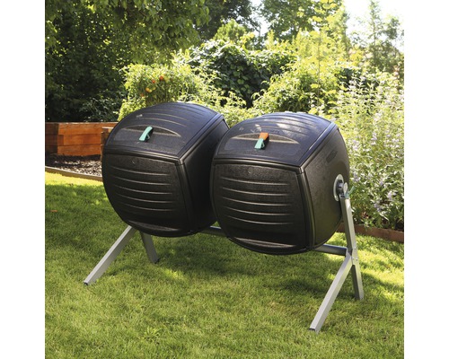 Dubbele composteerder 380 liter inclusief stalen frame