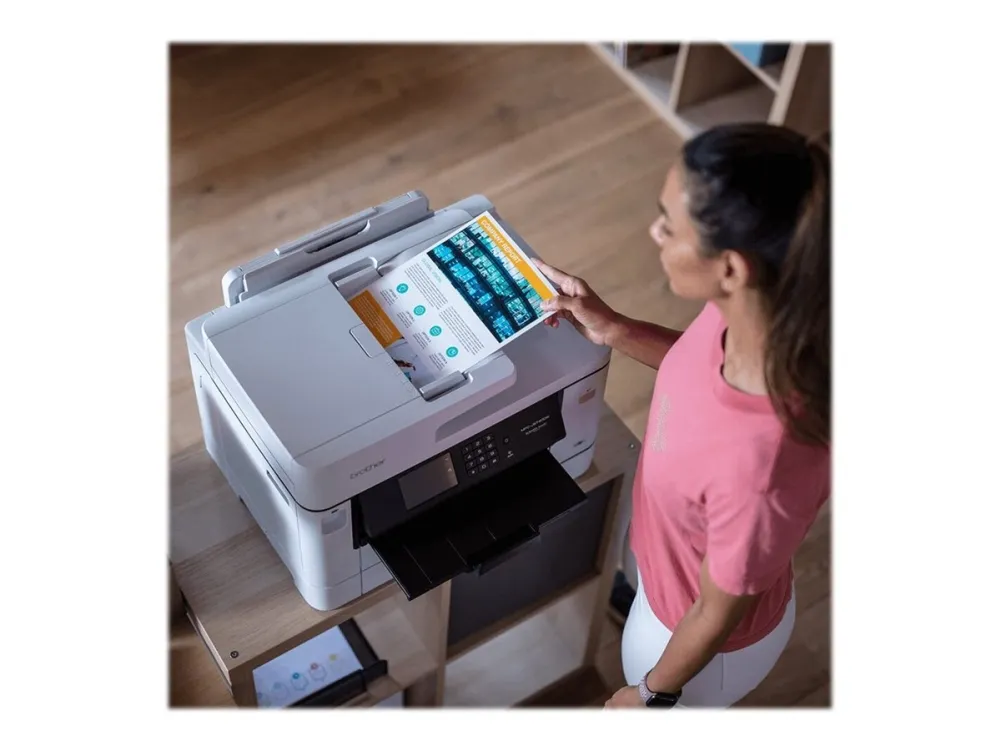 Brother MFC-J5740DW - Multifunktionsprinter - farve - blækprinter - A3 (medie) - op til 25 spm (kopiering) - op til 28 spm (udskriver) - 600 ark - 33.6 Kbps - USB 2.0, LAN, Wi-Fi(n), USB vært