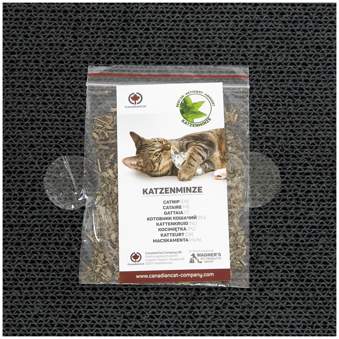 Canadian Cat Company Kratzbrett Kratzblock aus zwei Kratzwellen 2 in 1 schwarz