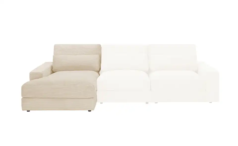 Element Branna Beige Cordstoff Ottomane links