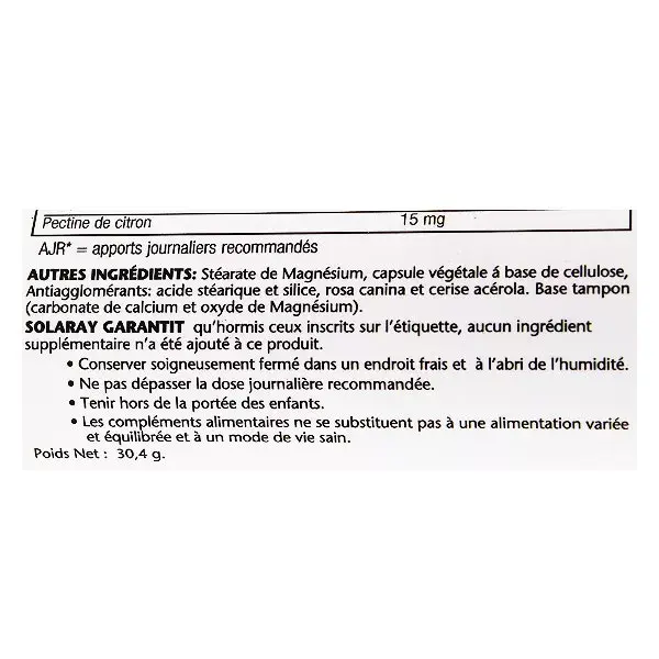Solaray Super Bio C Tamponnée 500mg 30 capsules végétales