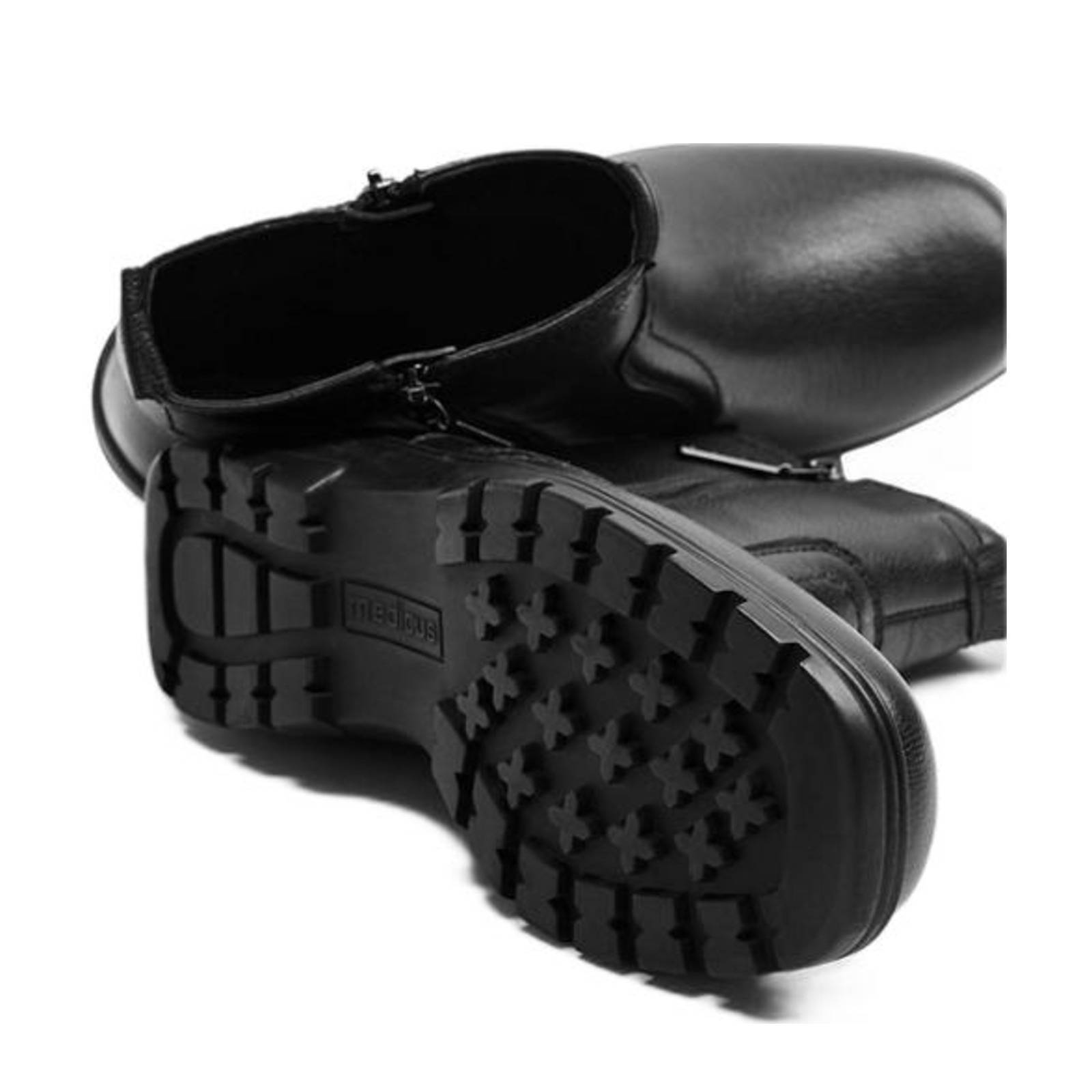 Medicus leren enkelboots zwart
