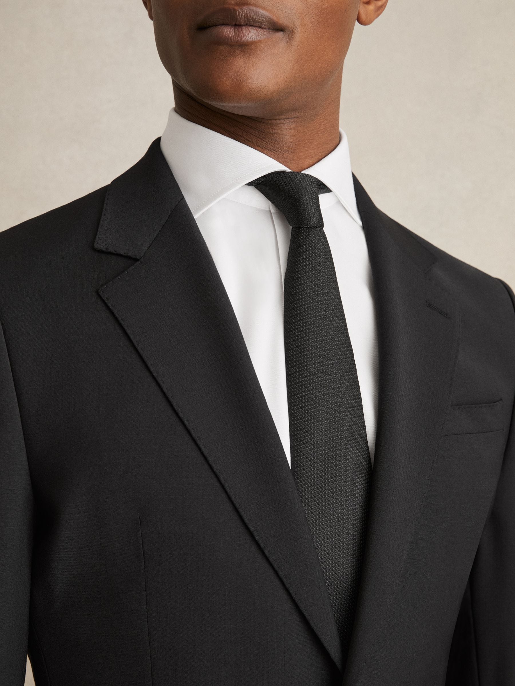 Wit - Normale Pasvorm - Reiss Storm Cotton Double-Cuff Shirt