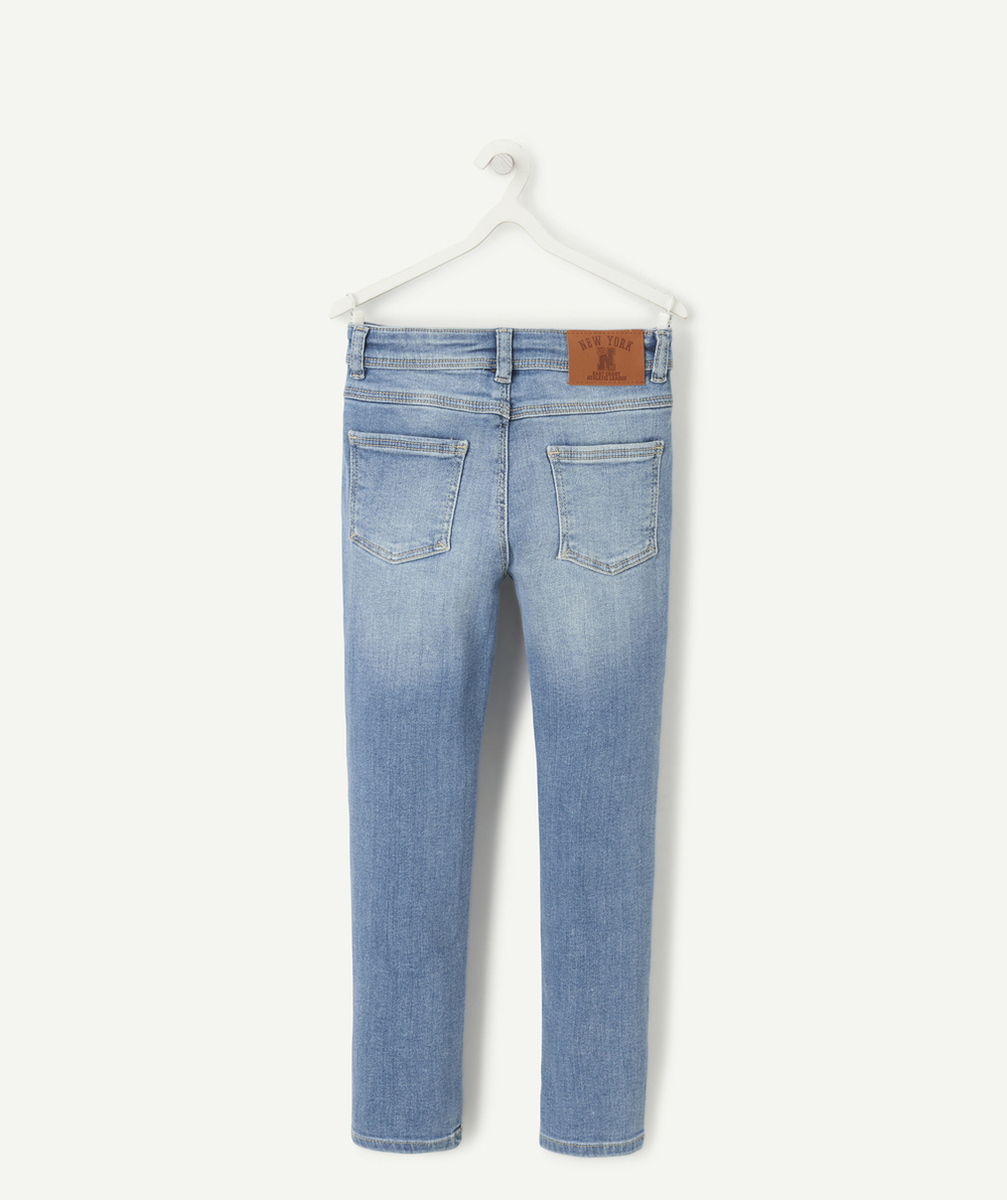 PANTALON SLIM GARÇON EN DENIM BLEU LOW IMPACT