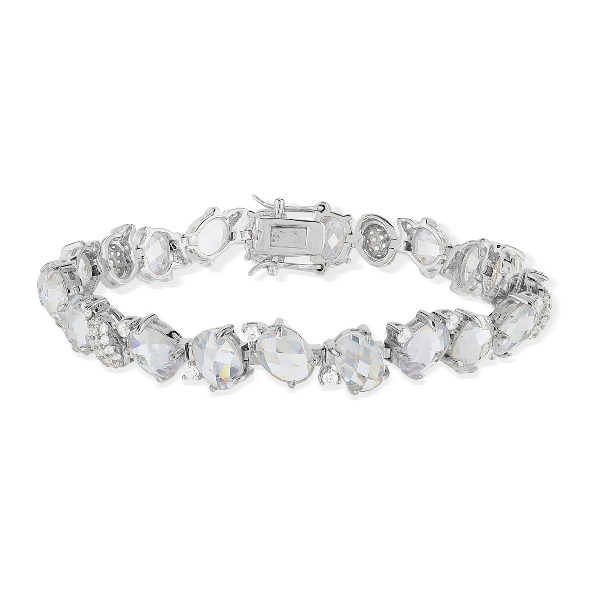 Bracelet argent zirconias 19 cm