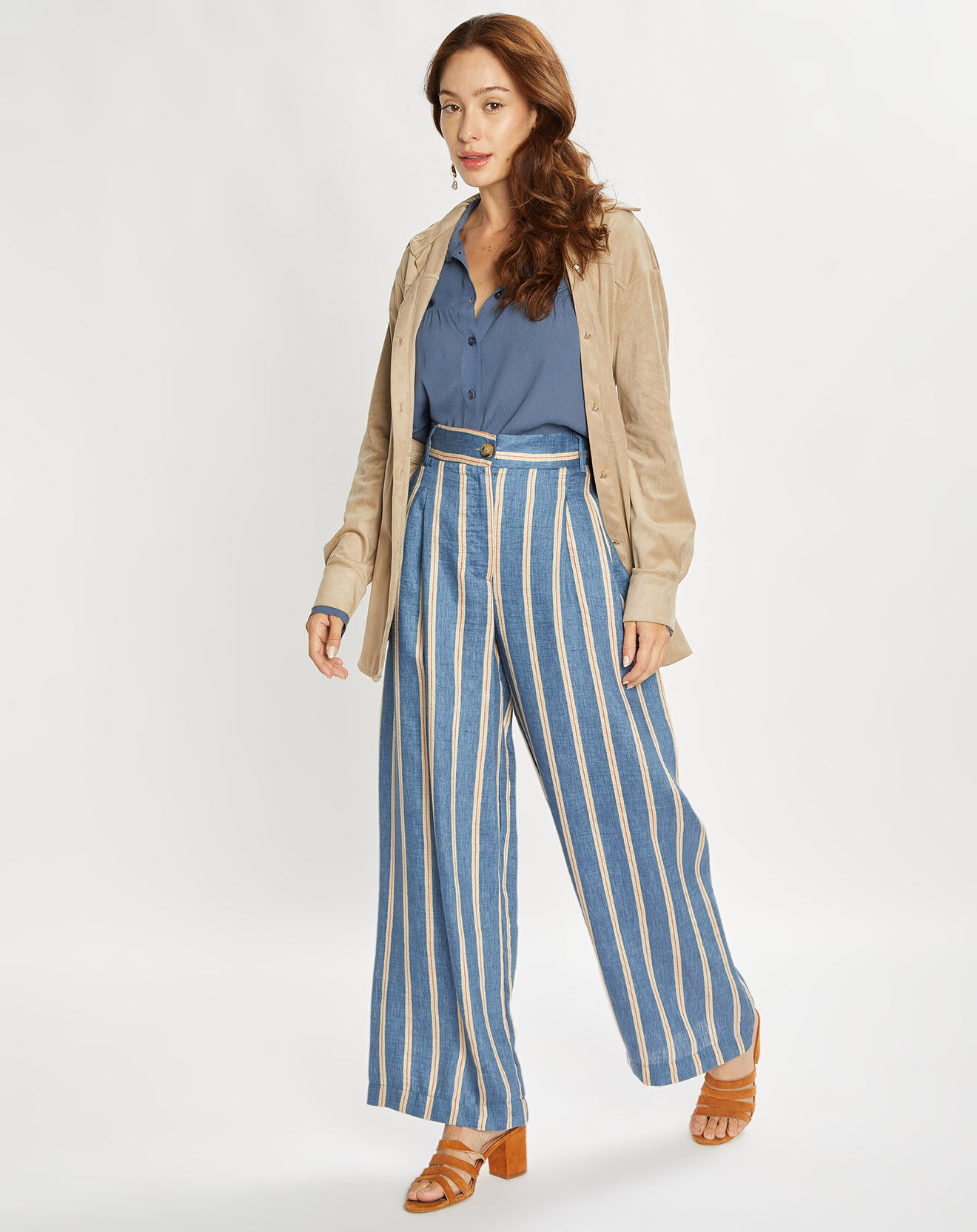 Lauren Vidal Veste en Suédine Lou sable