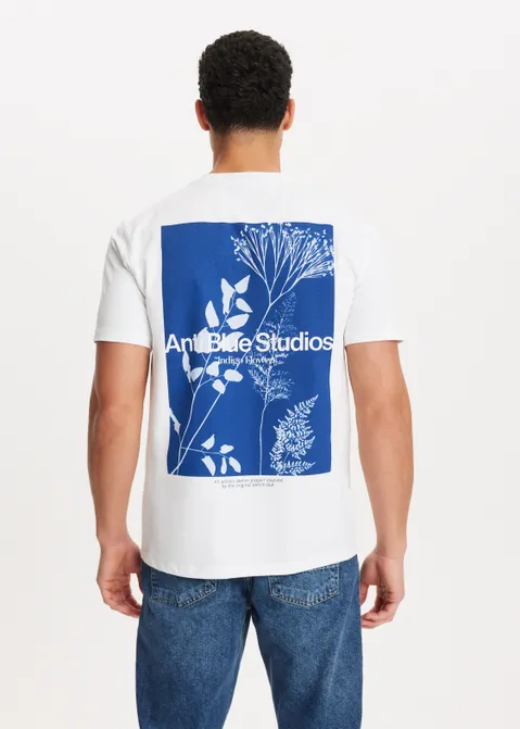 T-shirt met print flowers wit (WIT)