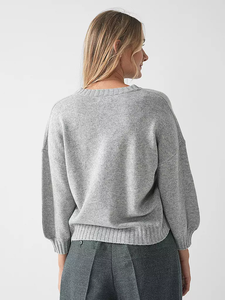 DAVIDA Kaschmirpullover hellgrau