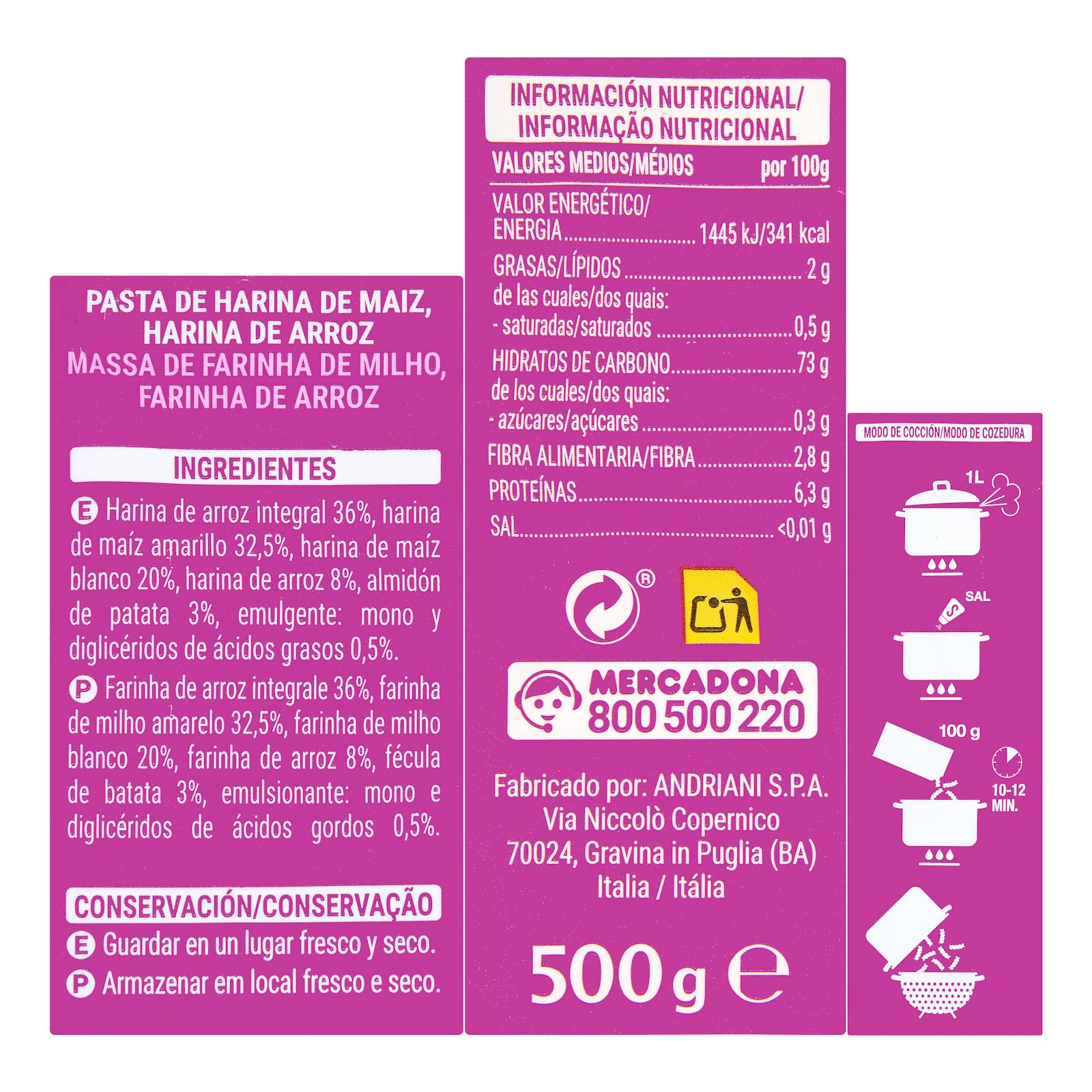 Pâtes fusilli sans gluten Felicia