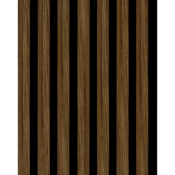 Kleurstaal lattenwand Decowall Acoustic walnoot 18x30cm