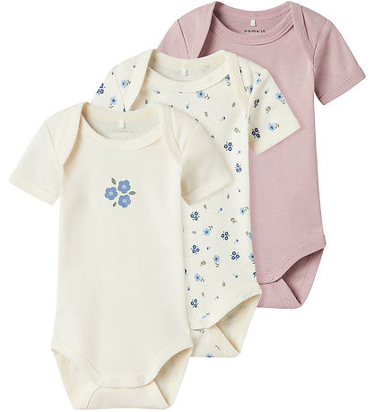 Name It Bodys k/æ - Noos - NbfBody - 3er-Pack - Jet Stream Flowe